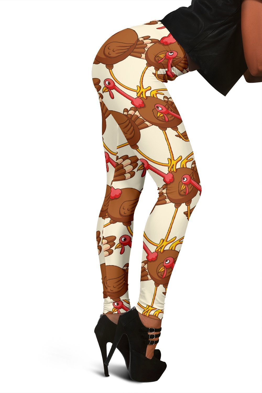 Turkey Thankgiving Pattern Print Women Leggings-grizzshop