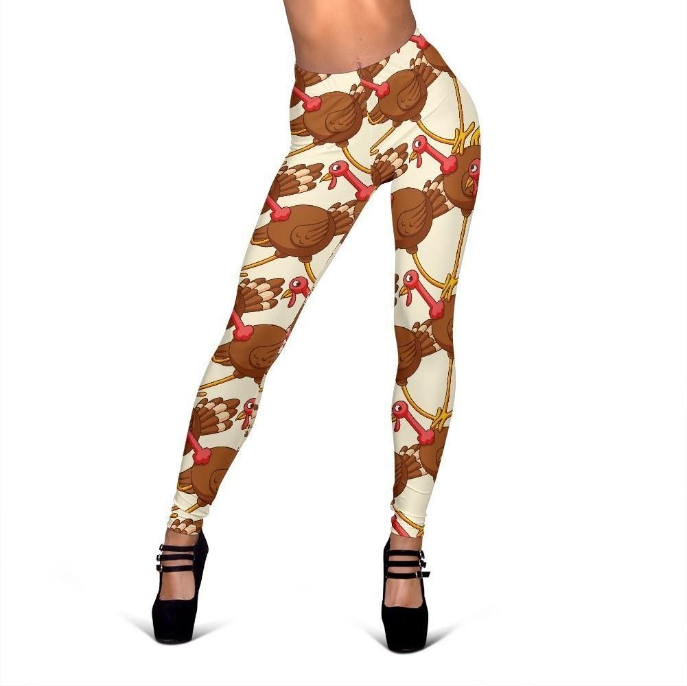 Turkey Thankgiving Pattern Print Women Leggings-grizzshop