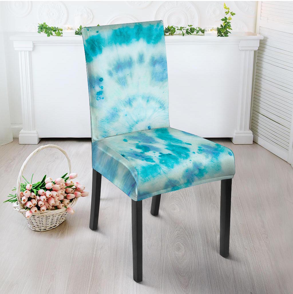Turquoise Tie Dye Chair Cover-grizzshop