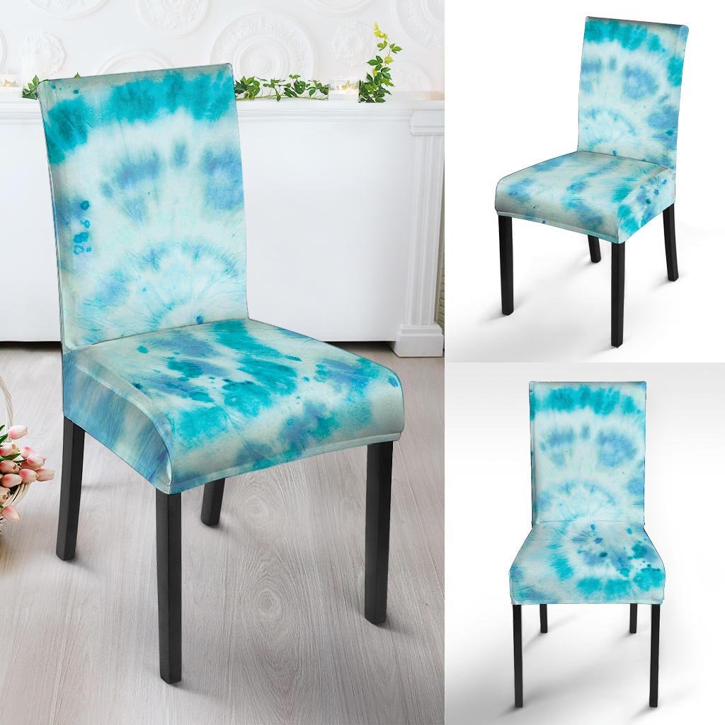Turquoise Tie Dye Chair Cover-grizzshop