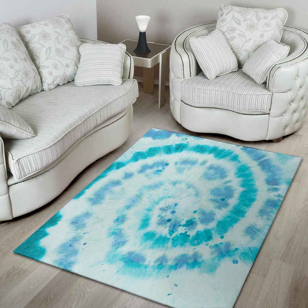 Turquoise Tie Dye Floor Mat-grizzshop