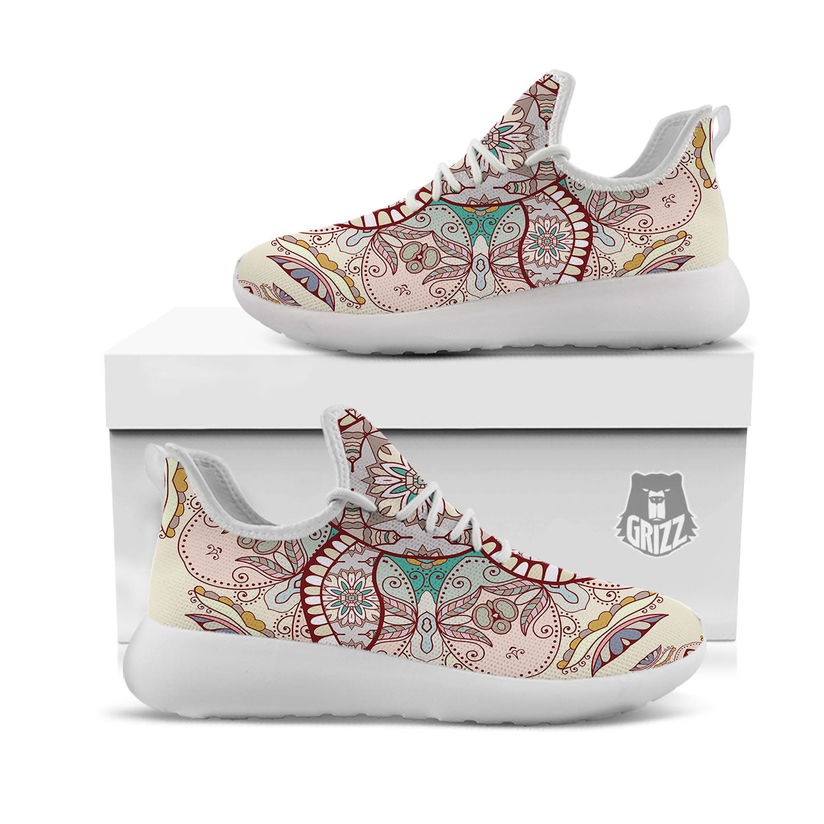 Turtle Polynesian Sea Print White Athletic Shoes-grizzshop