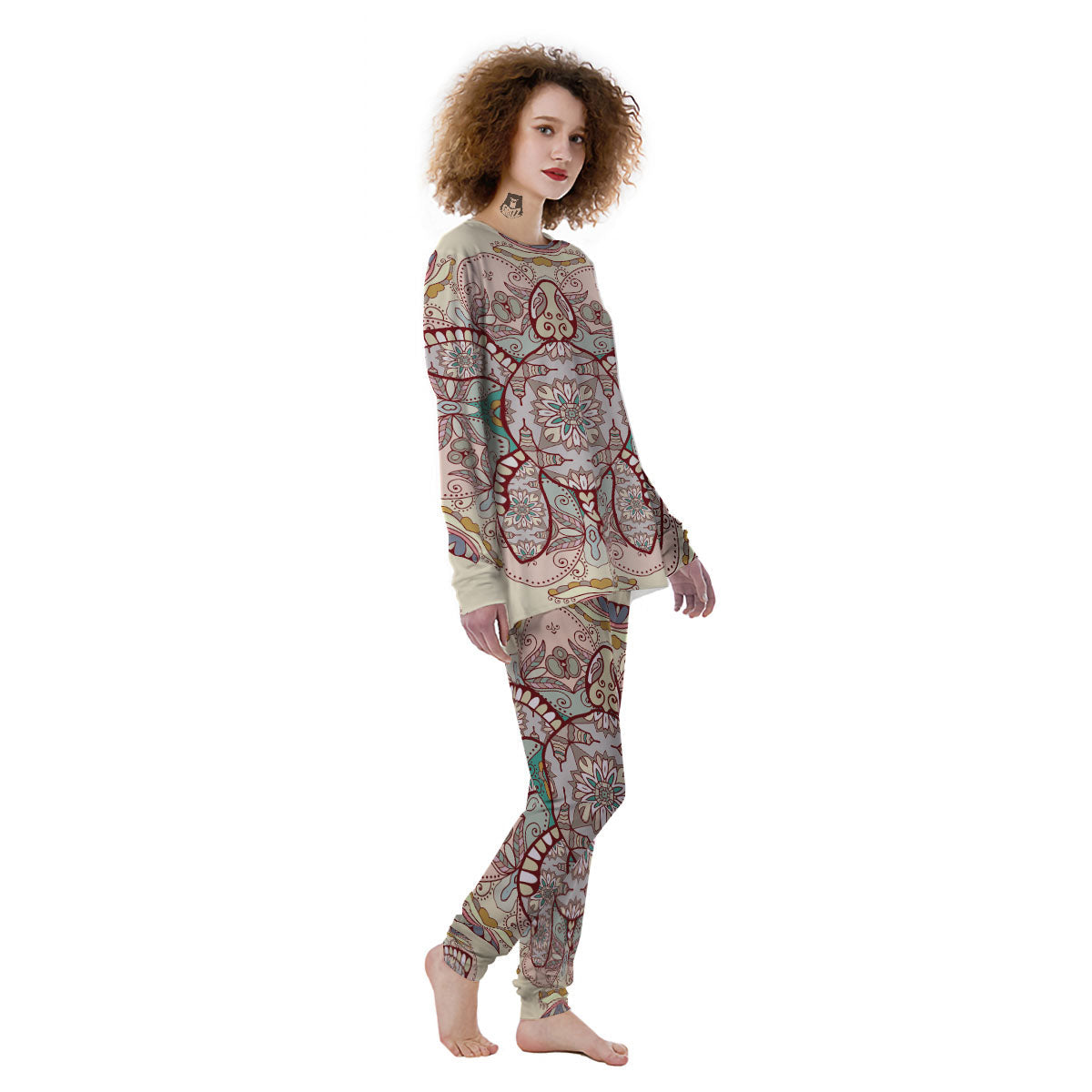 Turtle Polynesian Sea Print Women's Pajamas-grizzshop