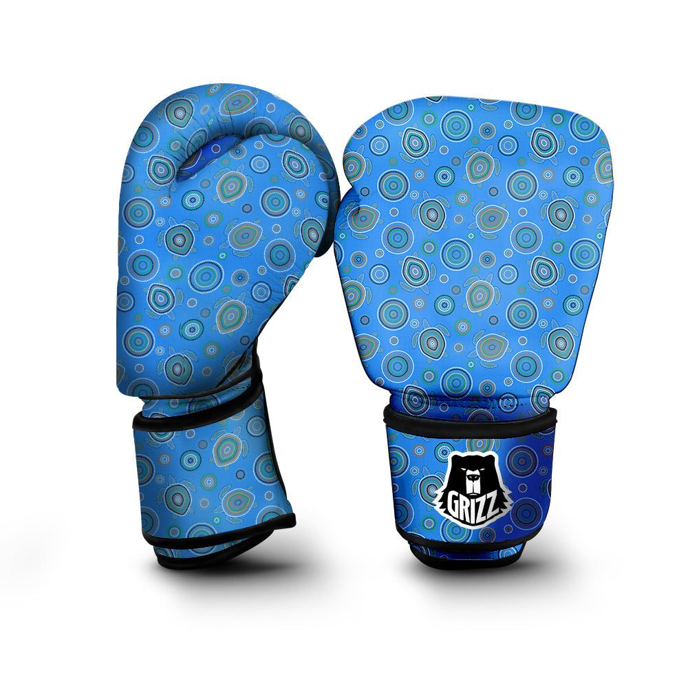 Turtle Sea Aboriginal Print Pattern Boxing Gloves-grizzshop
