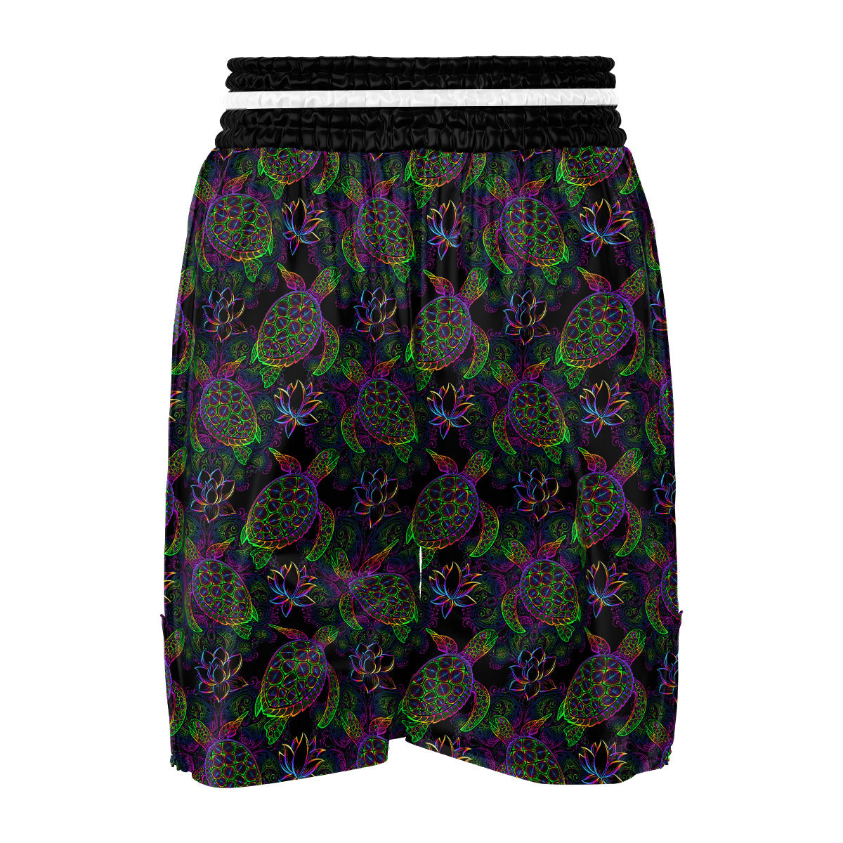 Turtle Sea Psychedelic Print Pattern Boxing Shorts-grizzshop