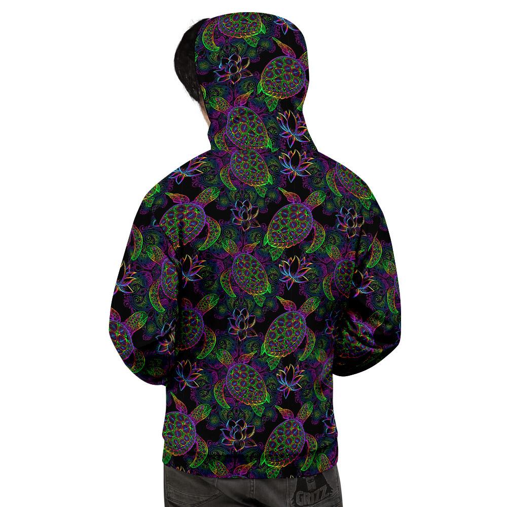 Turtle Sea Psychedelic Print Pattern Men's Hoodie-grizzshop