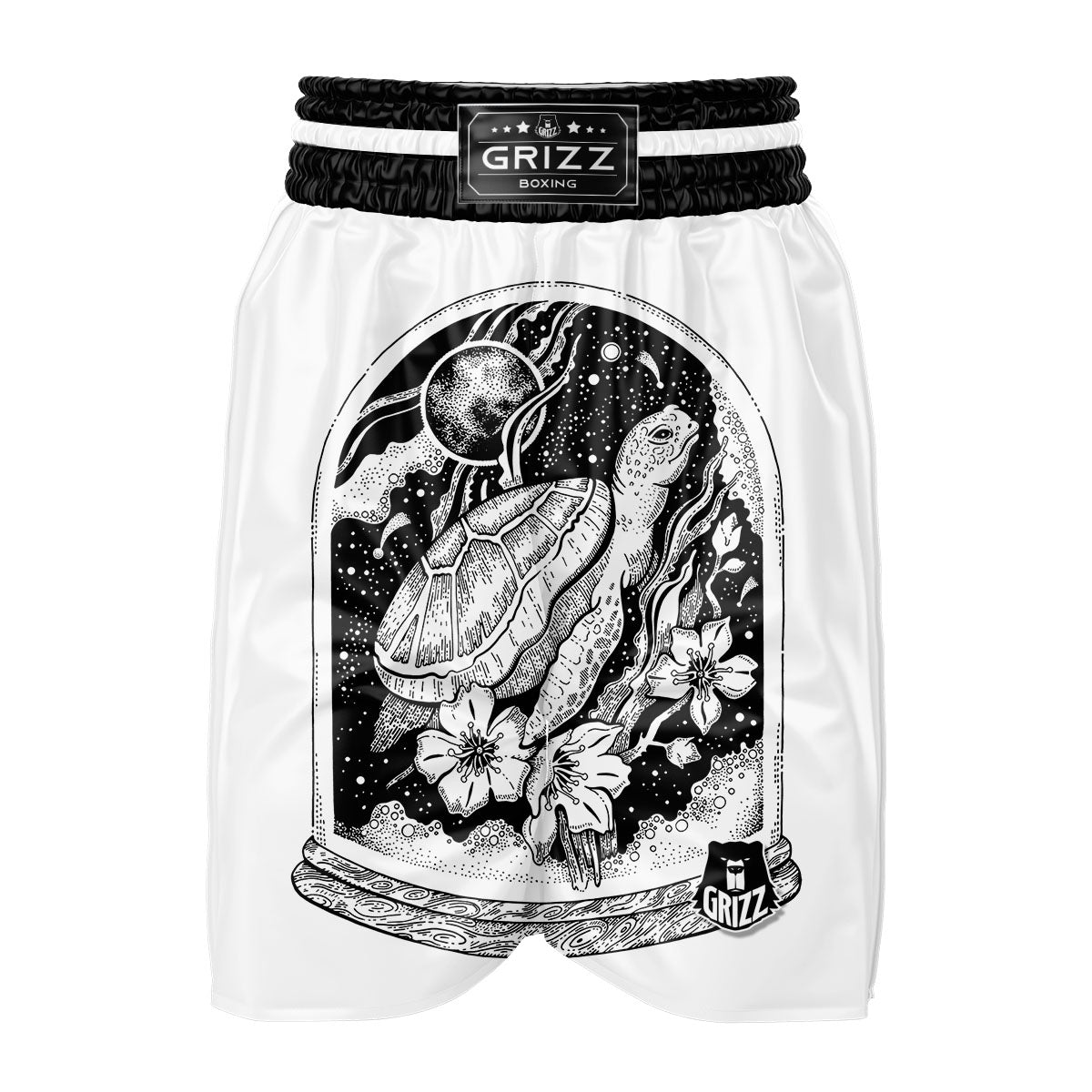 Turtle Sea Zentangle Print Boxing Gloves