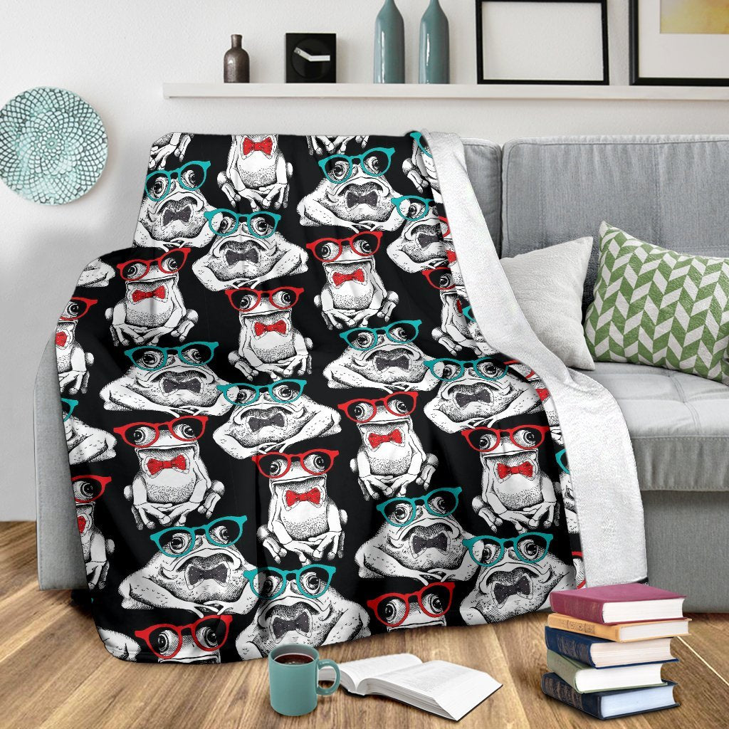 Tuxedo Frog Pattern Print Blanket-grizzshop