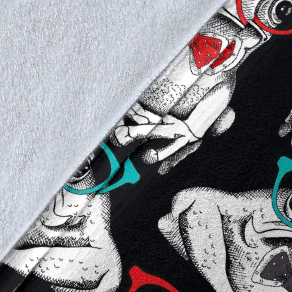 Tuxedo Frog Pattern Print Blanket-grizzshop