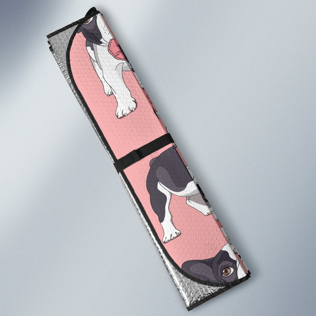 Tuxedo Bulldog Pattern Print Car Sun Shade-grizzshop