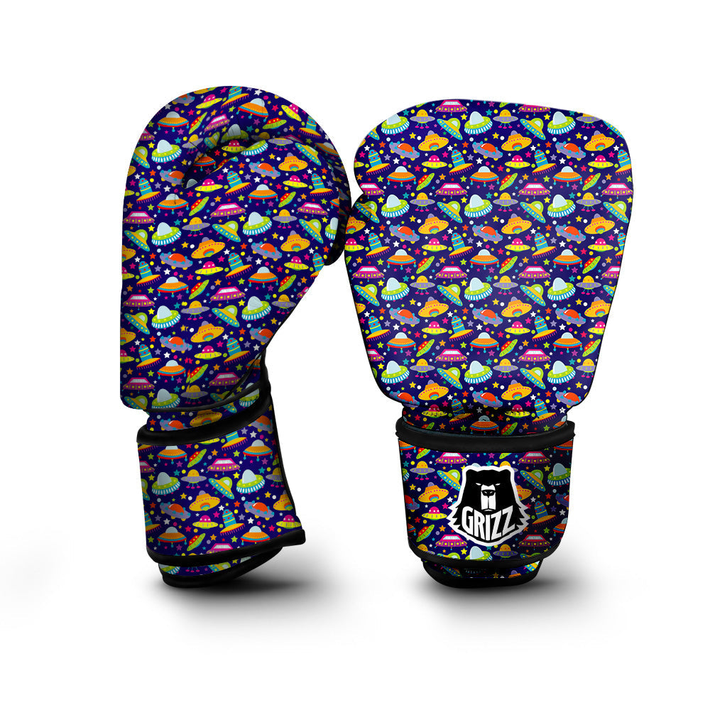 UFO Colorful Print Pattern Boxing Gloves-grizzshop