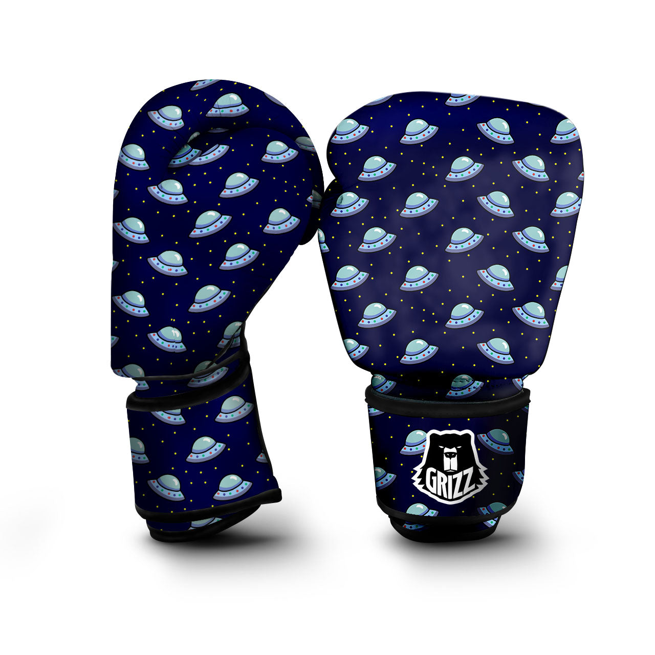 UFO Galaxy Print Pattern Boxing Gloves-grizzshop