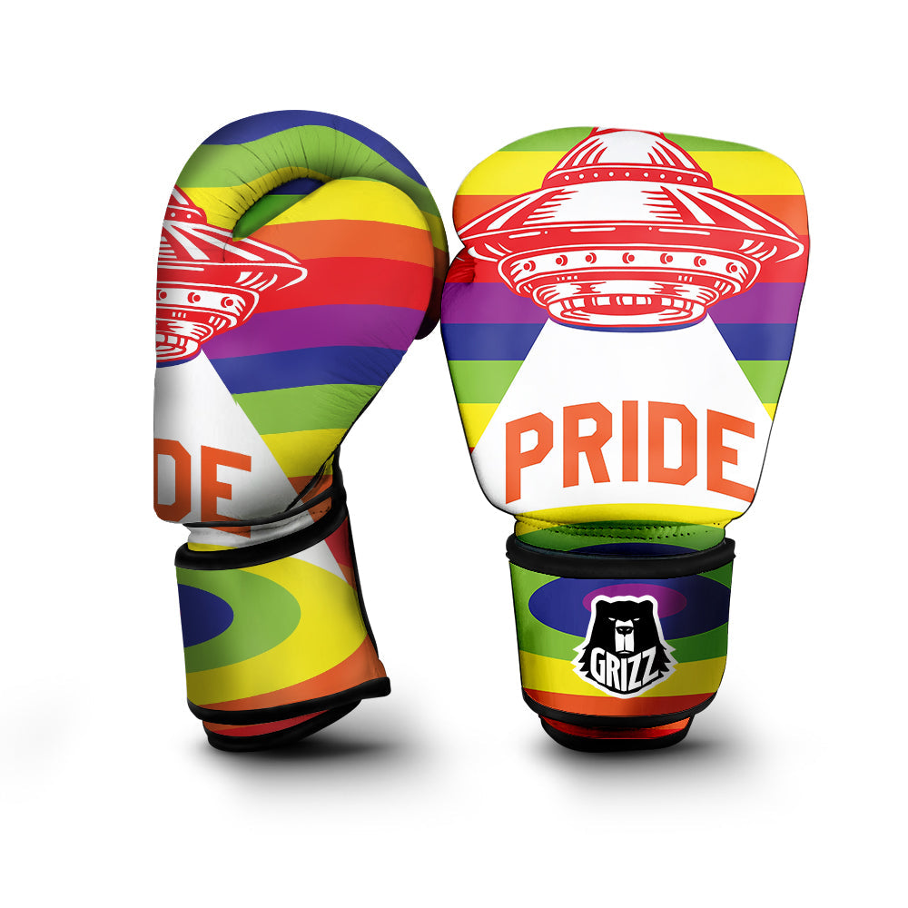 UFO LGBT Pride Rainbow Print Boxing Gloves-grizzshop