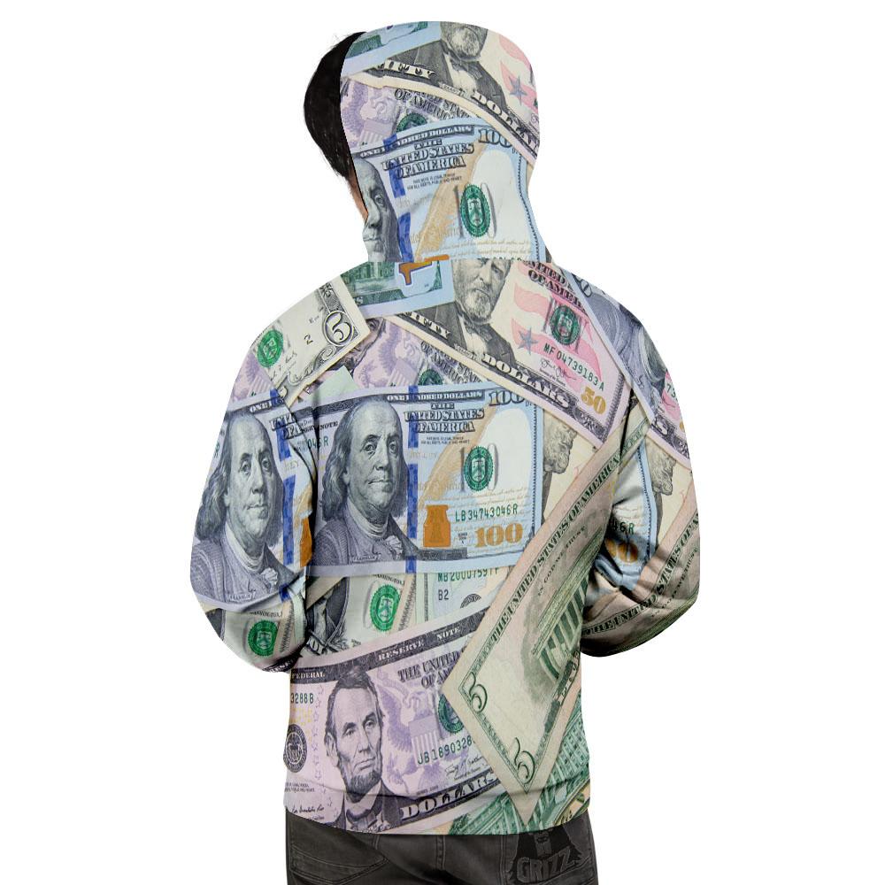 US Dollar Print Men's Hoodie-grizzshop