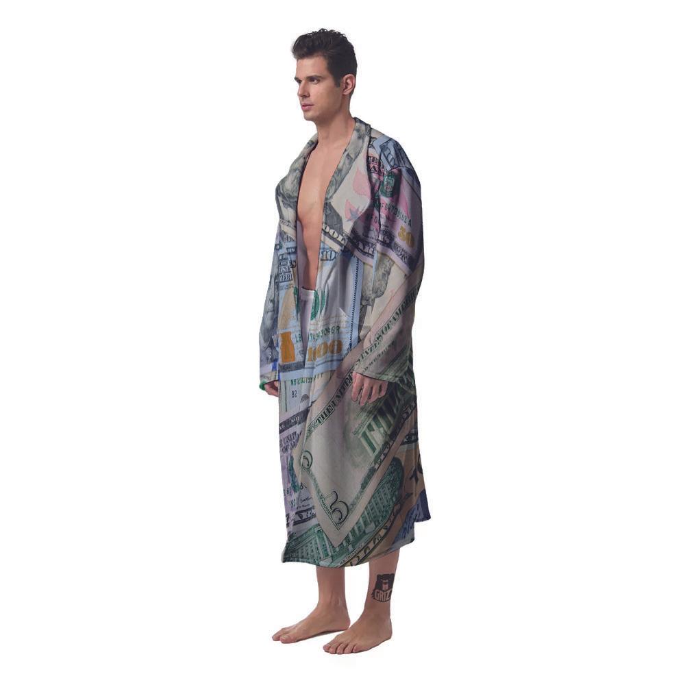 US Dollar Print Men's Robe-grizzshop