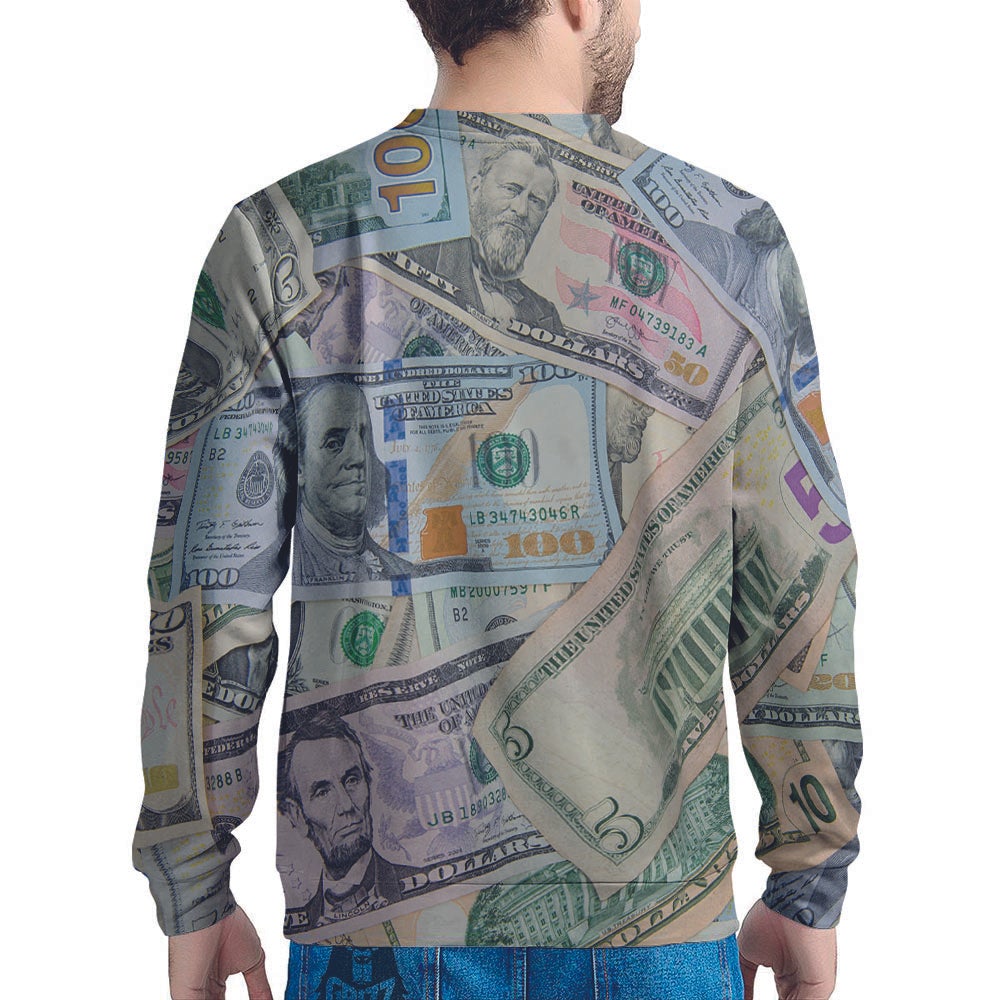 US Dollar Print Men's Sweatshirt-grizzshop