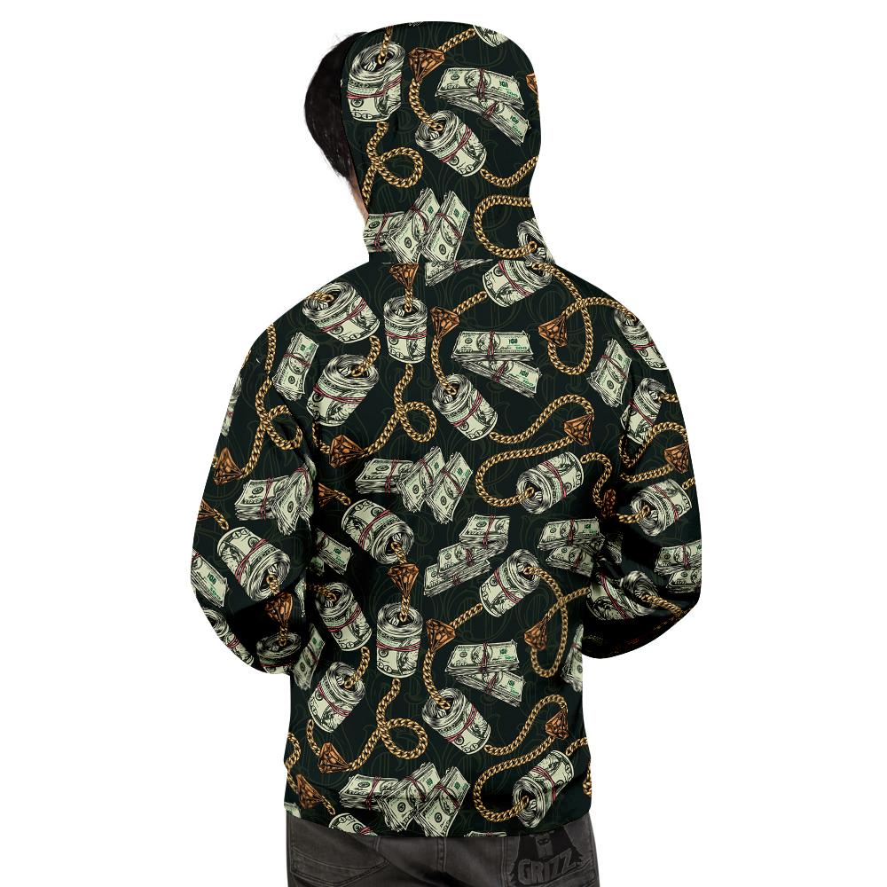 US Dollar Print Pattern Men's Hoodie-grizzshop