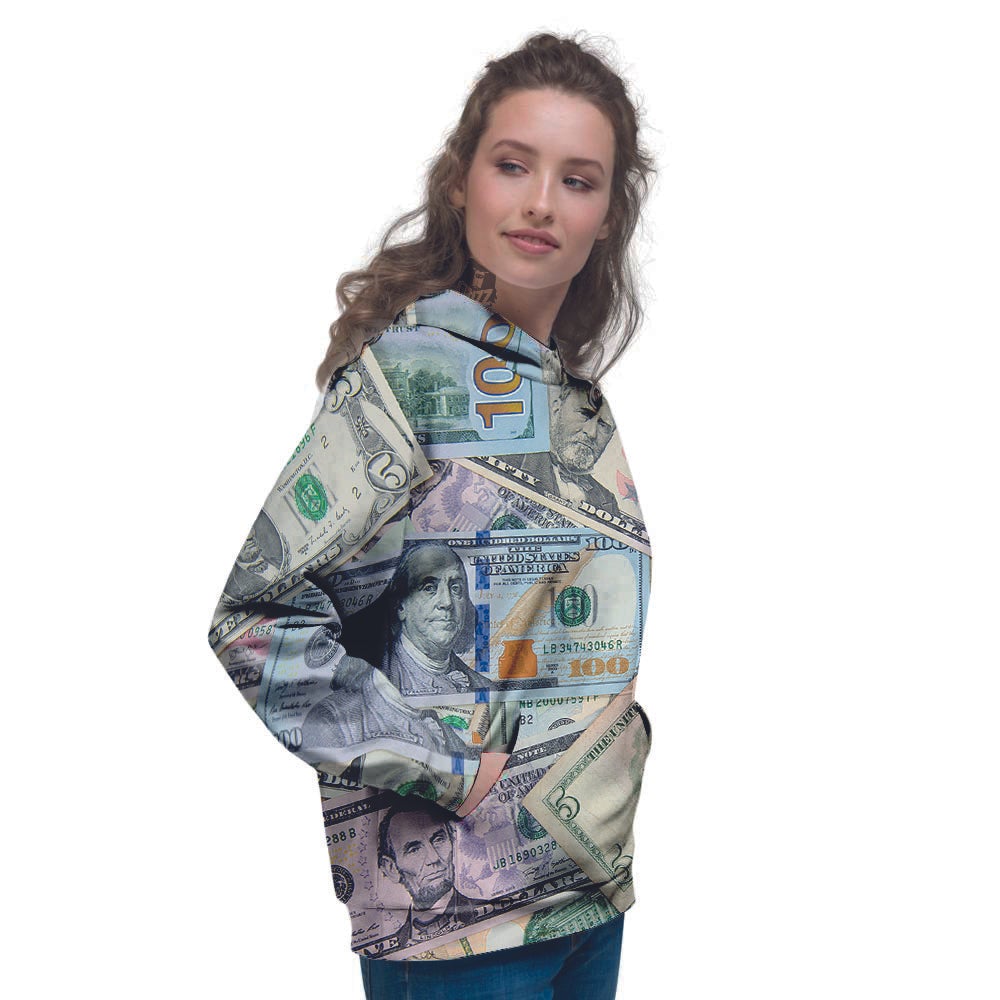 US Dollar Print Women's Hoodie-grizzshop