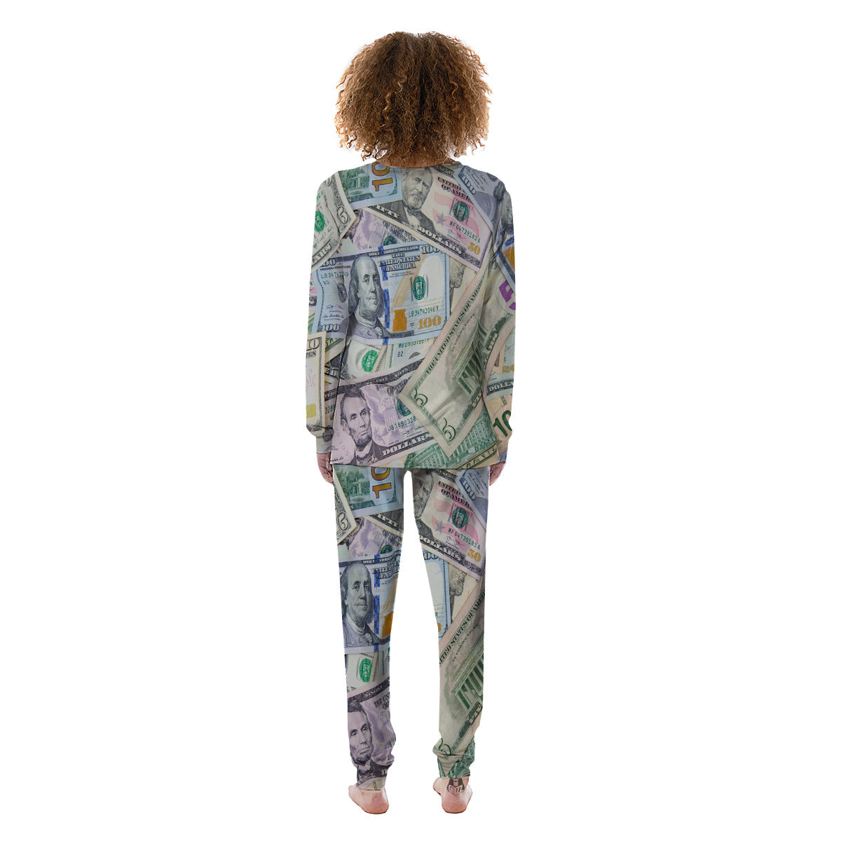 US Dollar Print Women's Pajamas-grizzshop