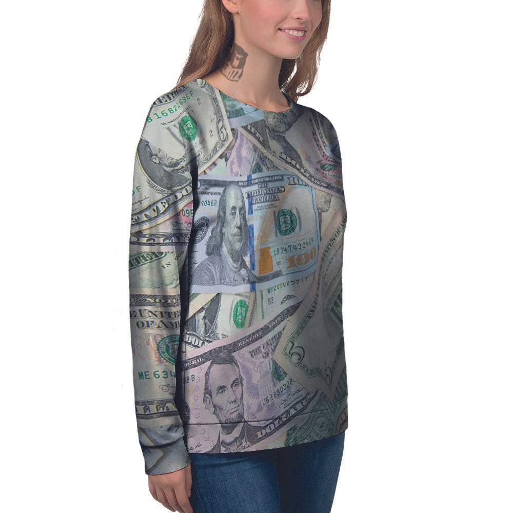 US Dollar Print Women's Sweatshirt-grizzshop
