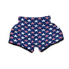 USA Star Fourth of July Print Pattern Muay Thai Boxing Shorts-grizzshop