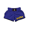 USA Star White And Blue Print Pattern Muay Thai Boxing Shorts-grizzshop