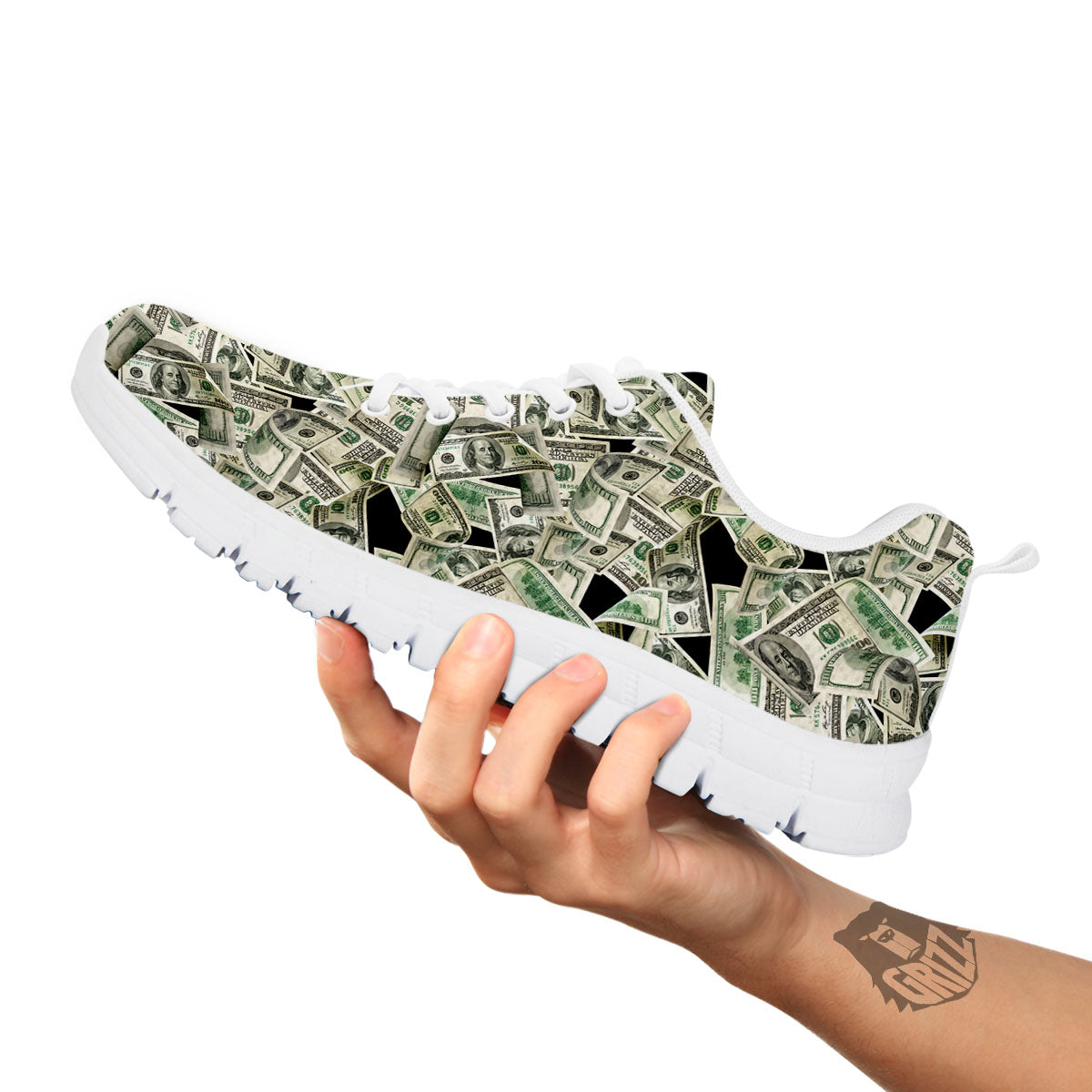 USD Flying Print White Sneaker-grizzshop