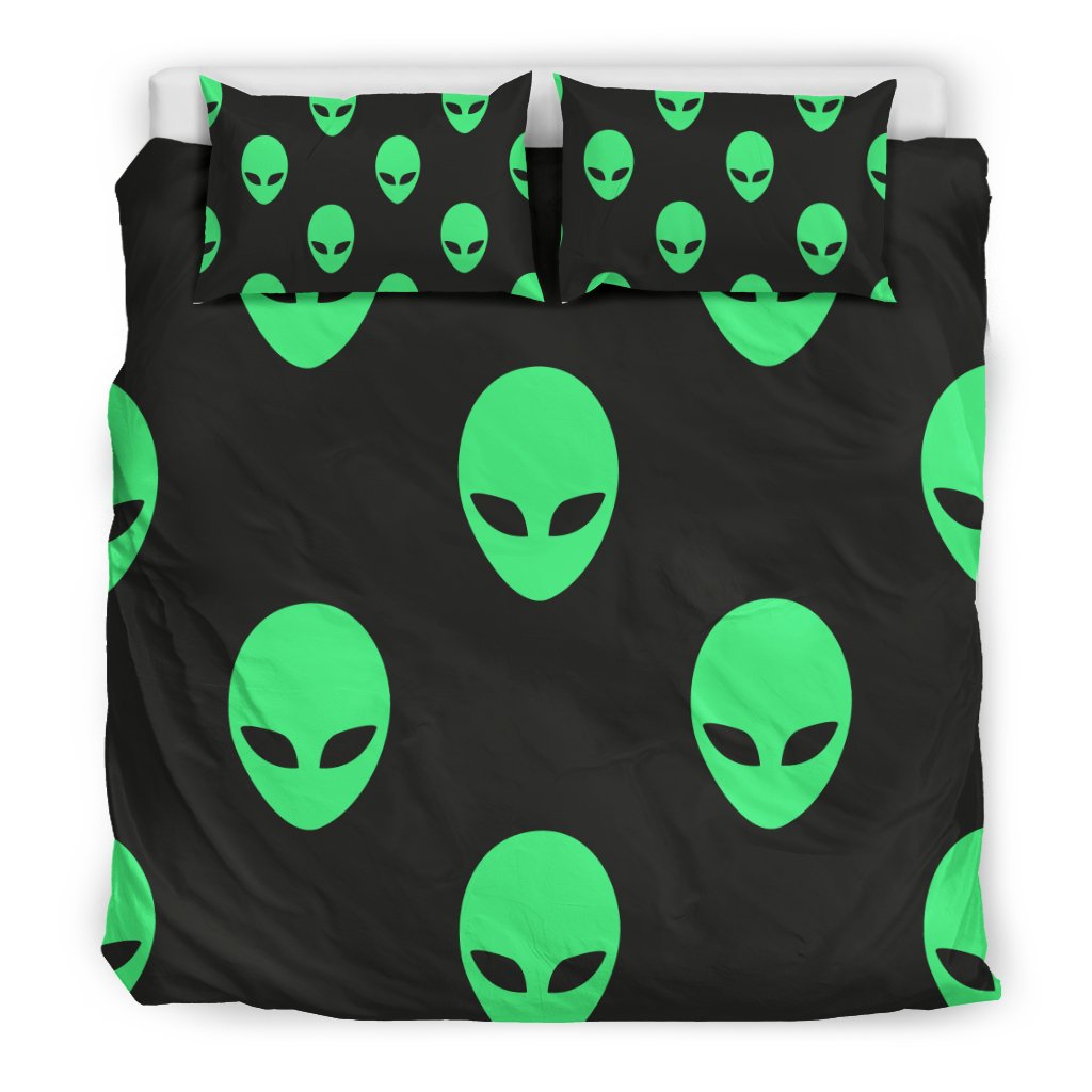 Ufo Alien Pattern Print Duvet Cover Bedding Set-grizzshop