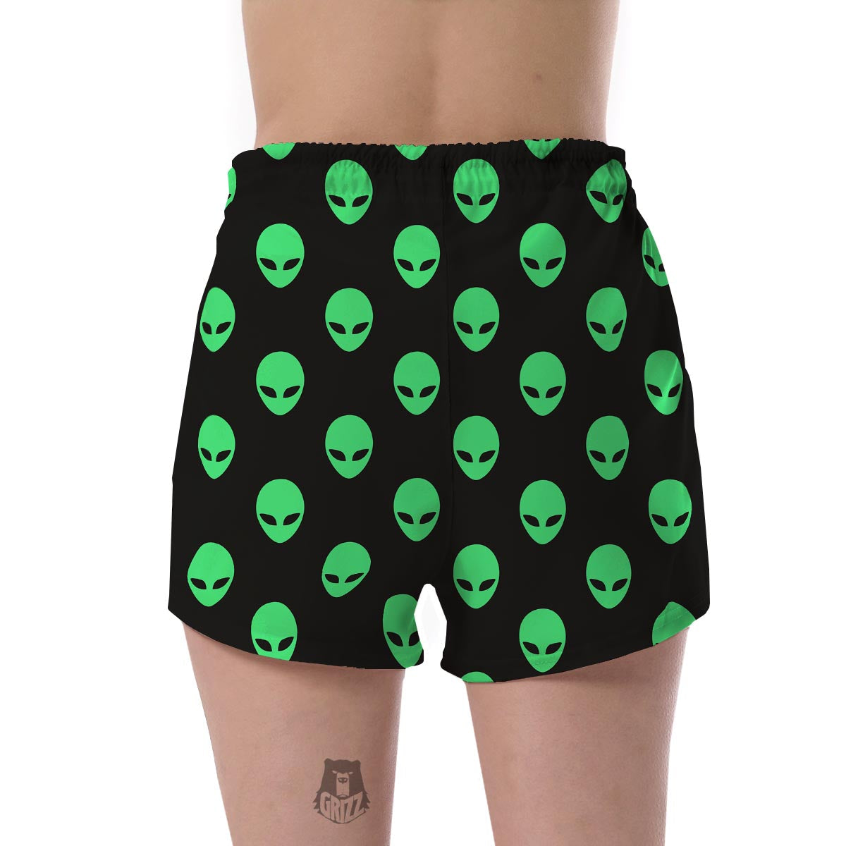 Ufo Alien Pattern Print Women's Shorts-grizzshop