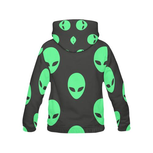 Ufo Alien Pattern Print Men Pullover Hoodie-grizzshop
