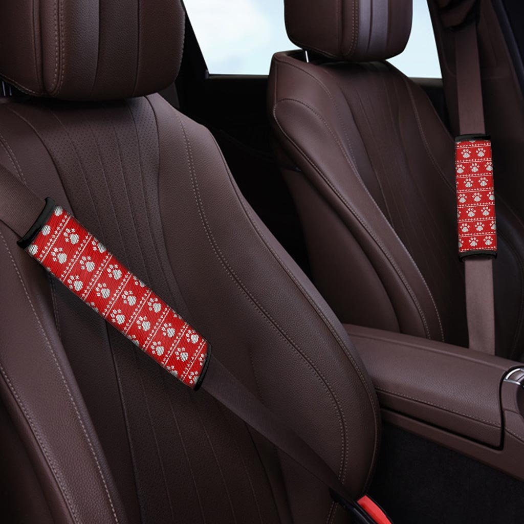 Ugly Christmas Paw Seat Belt Cover-grizzshop