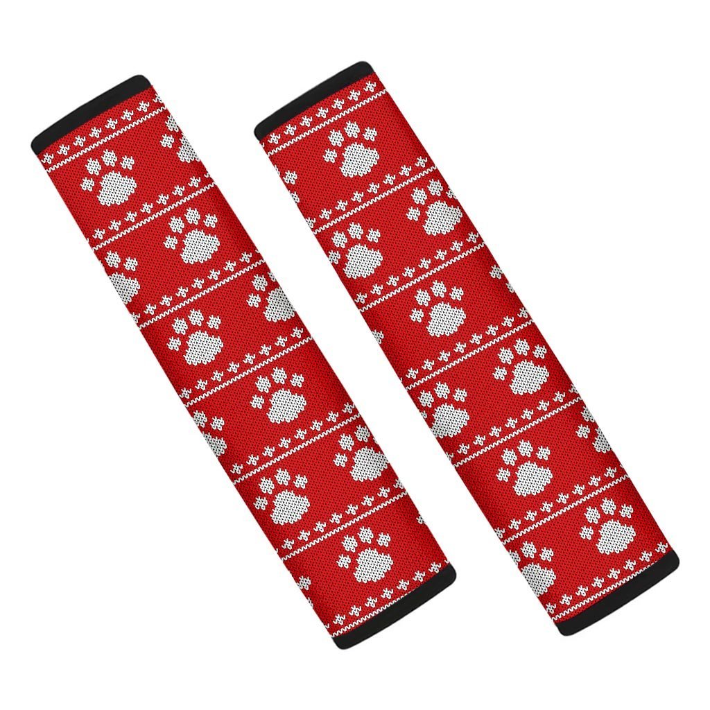 Ugly Christmas Paw Seat Belt Cover-grizzshop