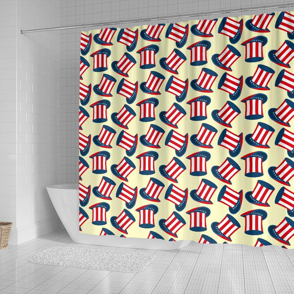 Uncle Sam Print Pattern Bathroom Shower Curtain-grizzshop