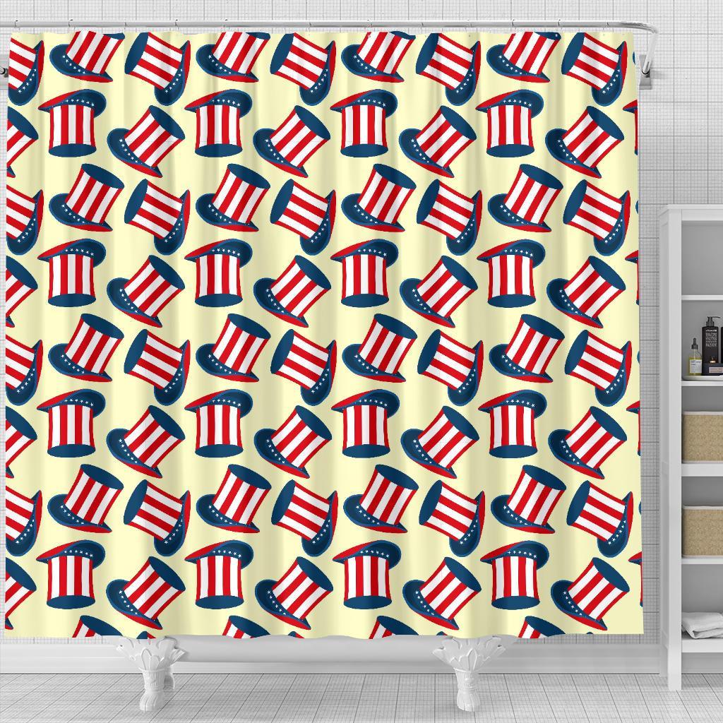 Uncle Sam Print Pattern Bathroom Shower Curtain-grizzshop