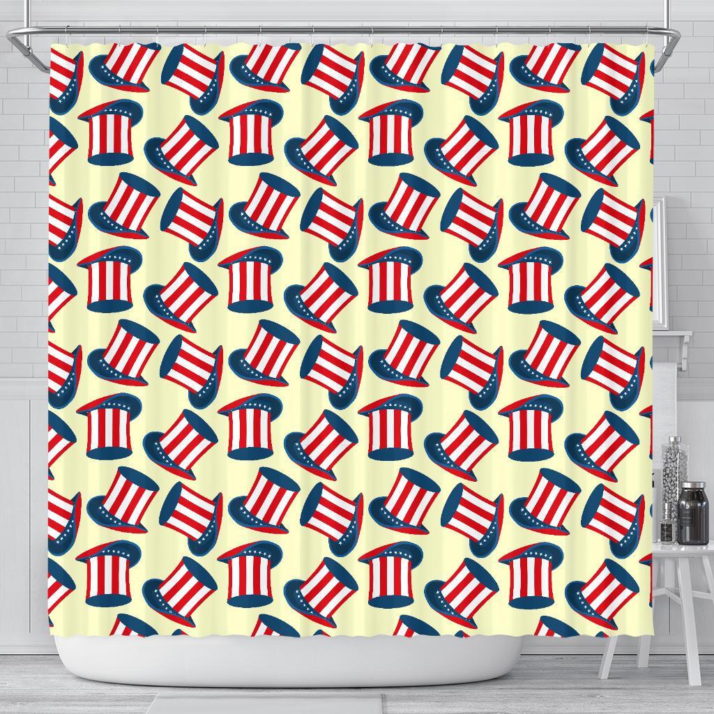 Uncle Sam Print Pattern Bathroom Shower Curtain-grizzshop