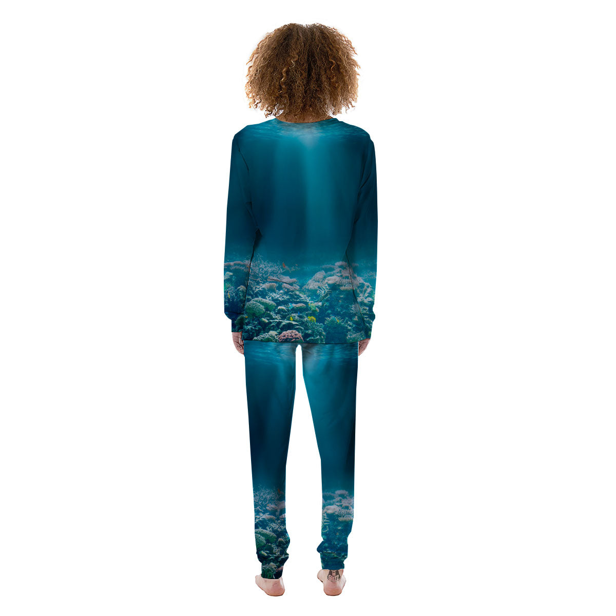 Underwater Ocean Print Women's Pajamas-grizzshop