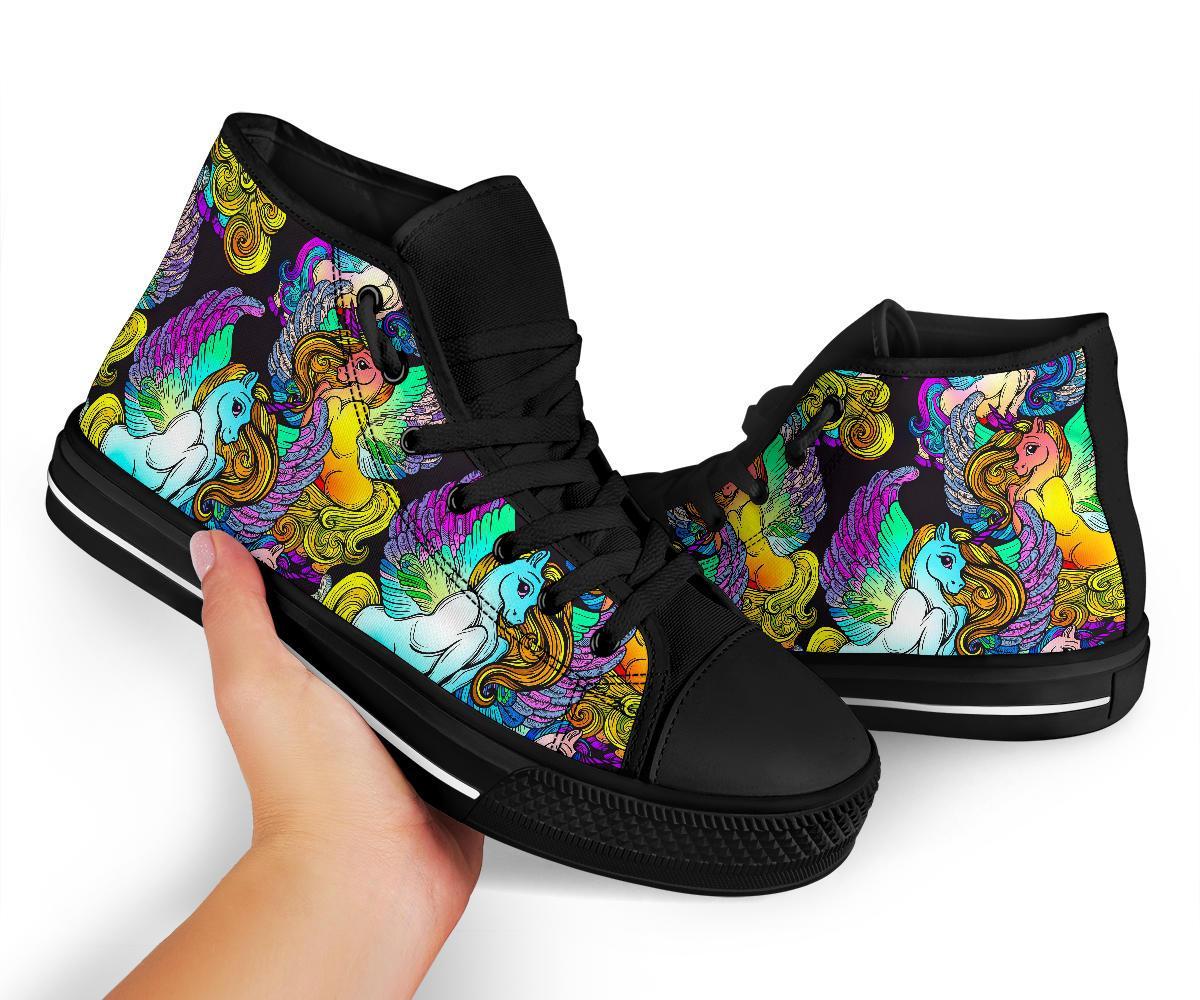 Unicon Cartoon Pattern Print Men Women's High Top Shoes-grizzshop