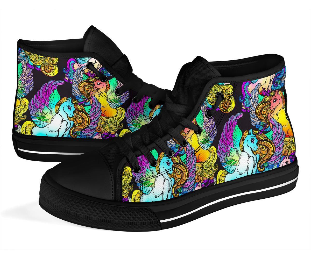 Unicon Cartoon Pattern Print Men Women's High Top Shoes-grizzshop