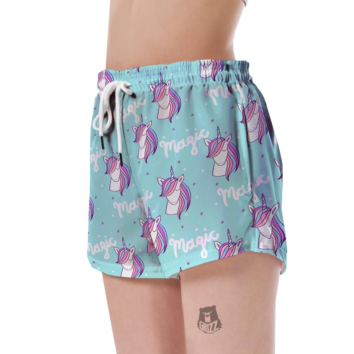 Unicorn Pastel Pattern Print Women's Shorts-grizzshop