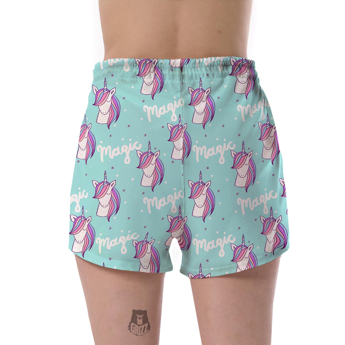 Unicorn Pastel Pattern Print Women's Shorts-grizzshop