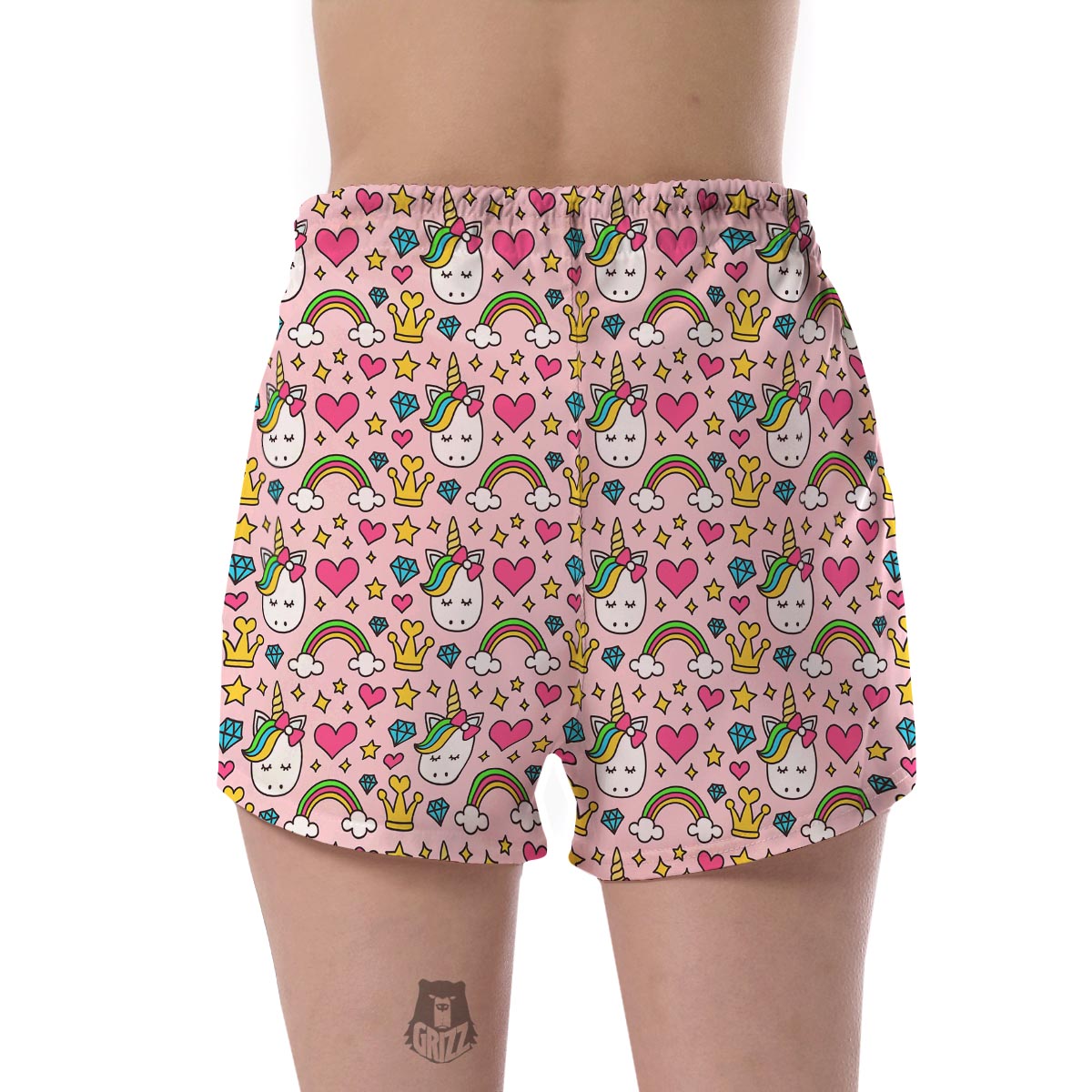 Unicorn Pattern Print Women's Shorts-grizzshop