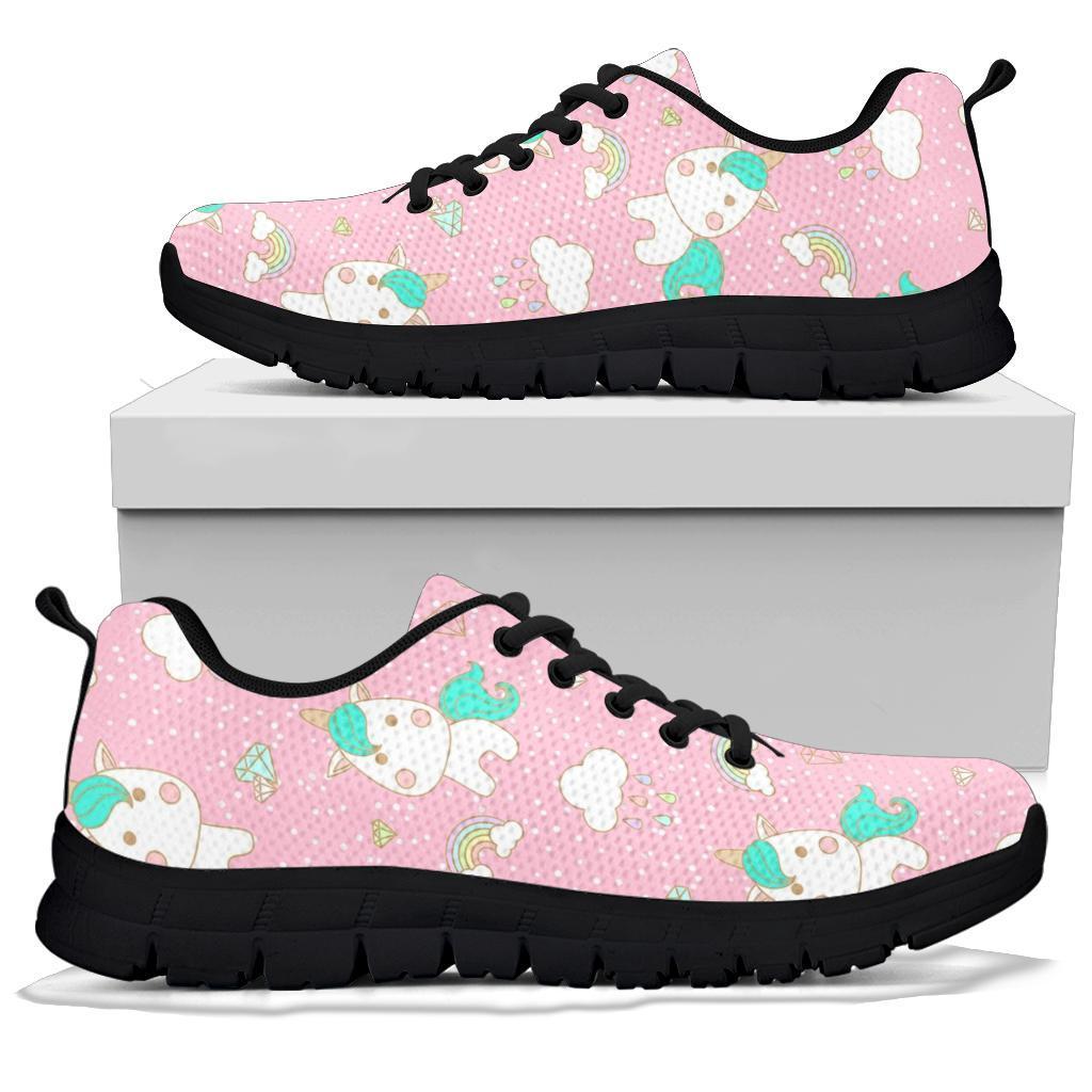 Unicorn Pink Pattern Print Sneaker Shoes For Men Women-grizzshop