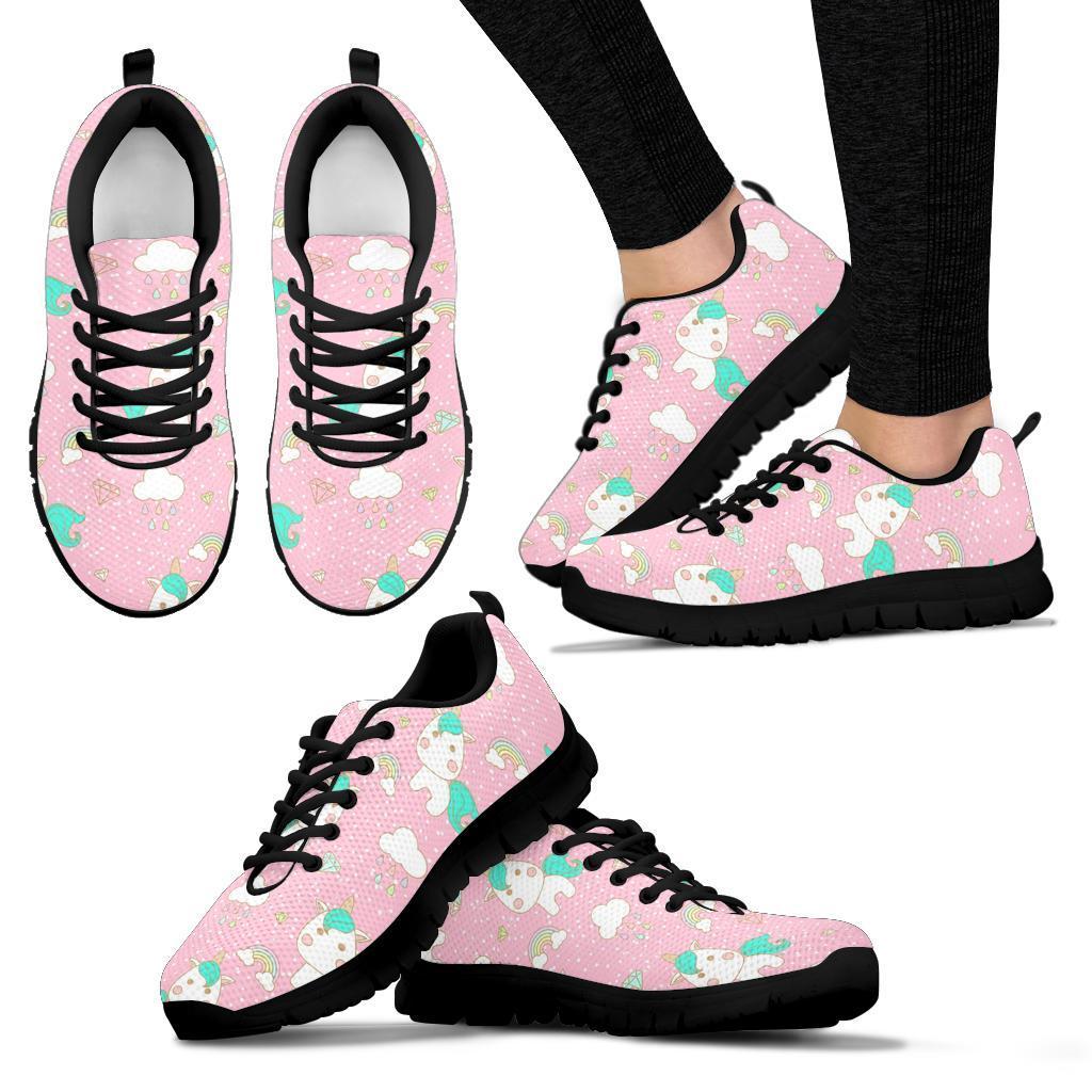 Unicorn Pink Pattern Print Sneaker Shoes For Men Women-grizzshop