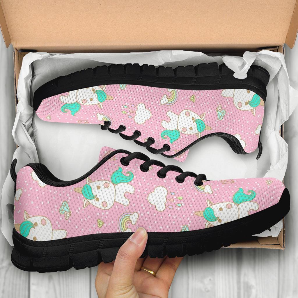 Unicorn Pink Pattern Print Sneaker Shoes For Men Women-grizzshop
