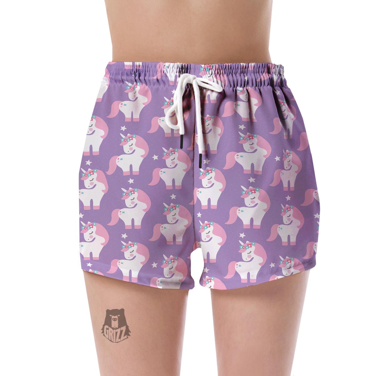 Unicorn Print Pattern Women's Shorts-grizzshop