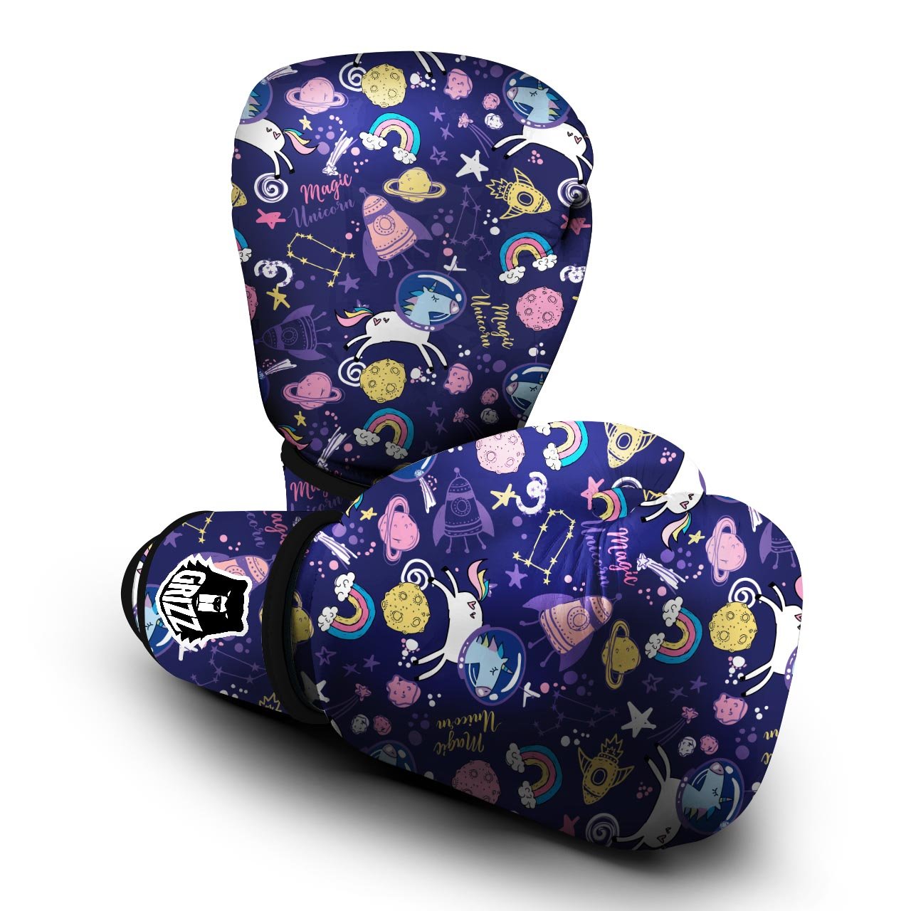 Unicorn Space Astronaut Print Pattern Boxing Gloves-grizzshop