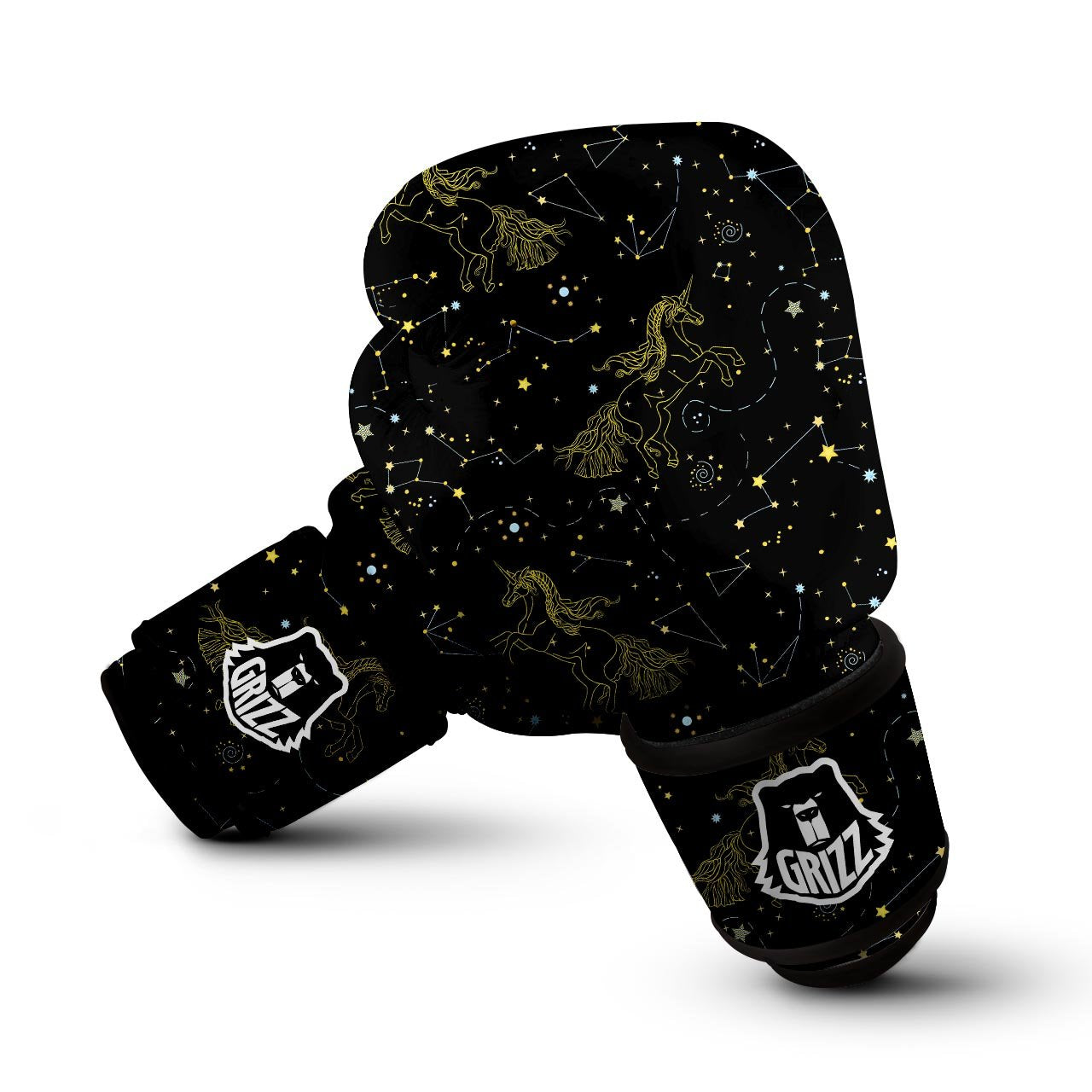 Unicorn Star Space Print Pattern Boxing Gloves-grizzshop