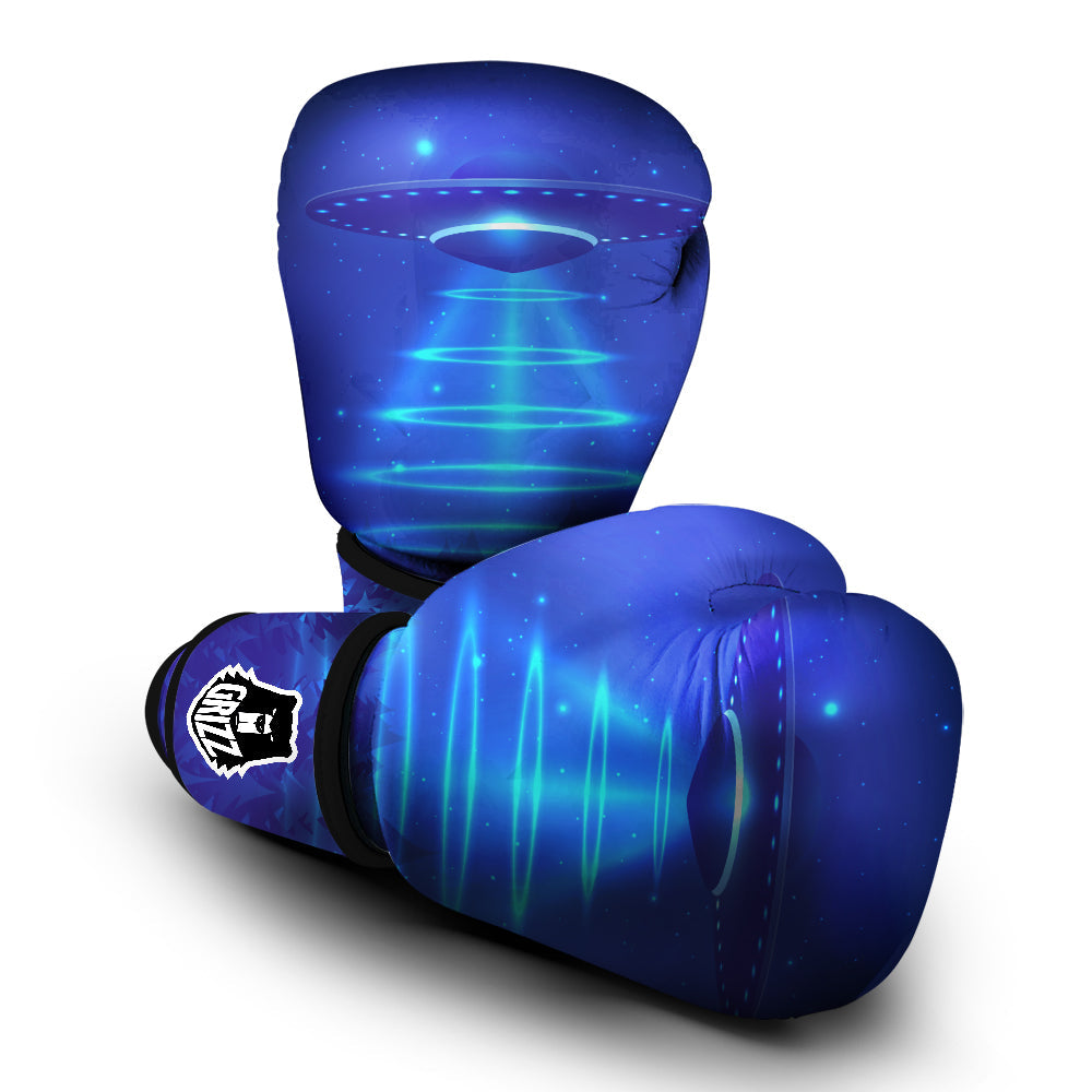 Unidentified Flying Object Blue Print Boxing Gloves-grizzshop
