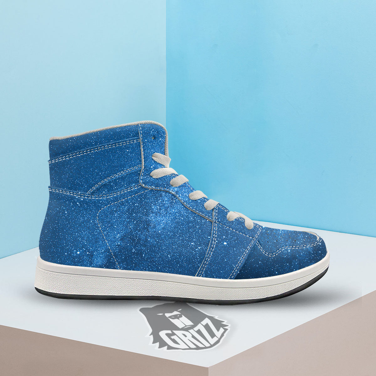 Universe Galaxy Milky Way Print High Top Sneakers-grizzshop