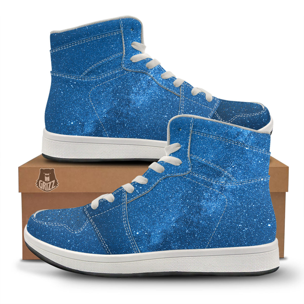 Universe Galaxy Milky Way Print High Top Sneakers-grizzshop